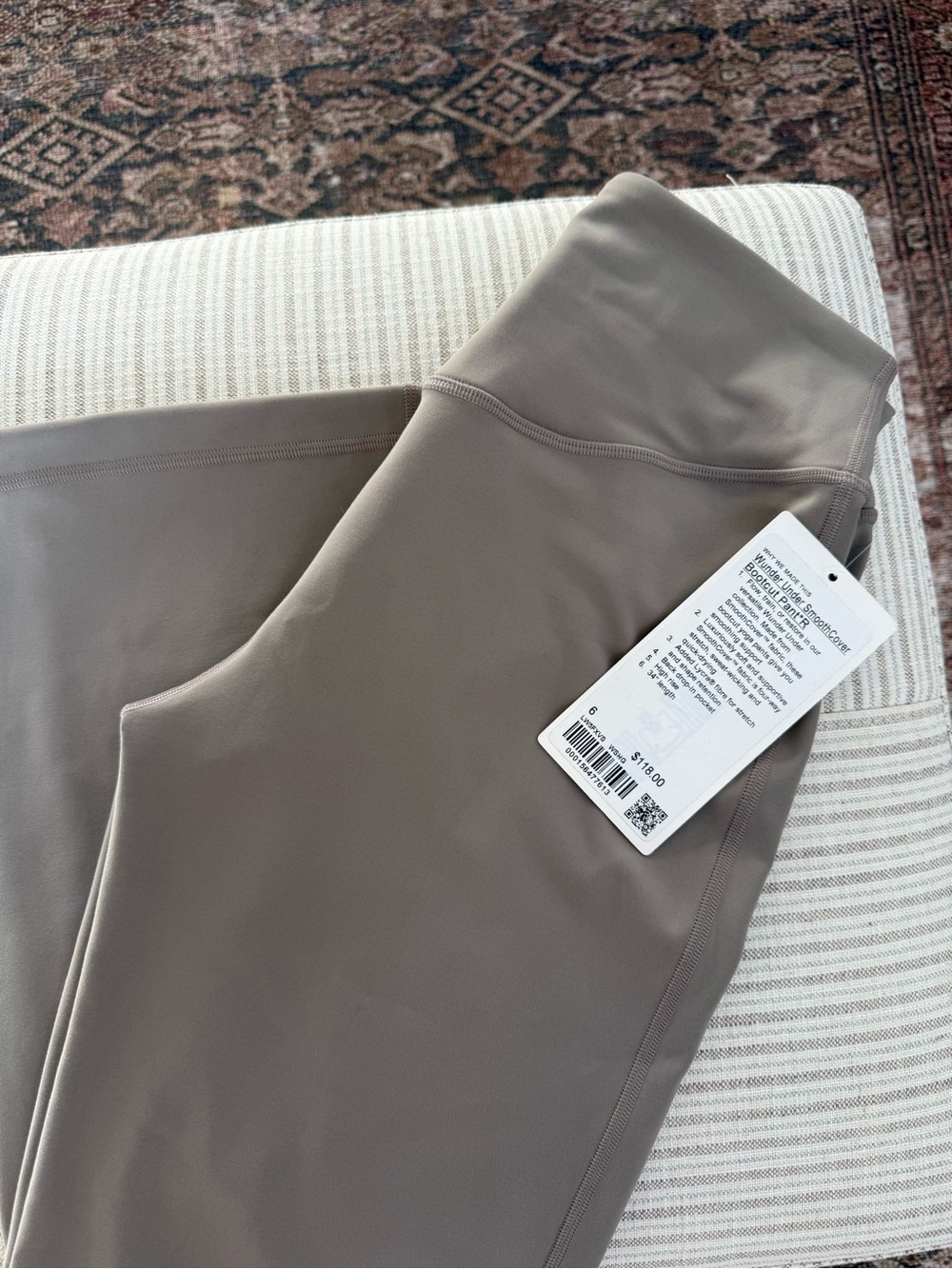 Lululemon Wunder Under High-Rise Bootcut Leggings in Taupe Gray